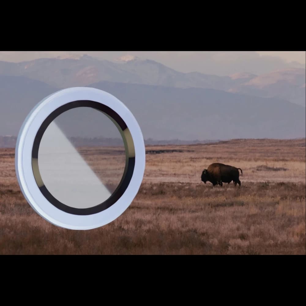 Bizon Glass Snap Lens Apple iPhone Air blue frame - 3