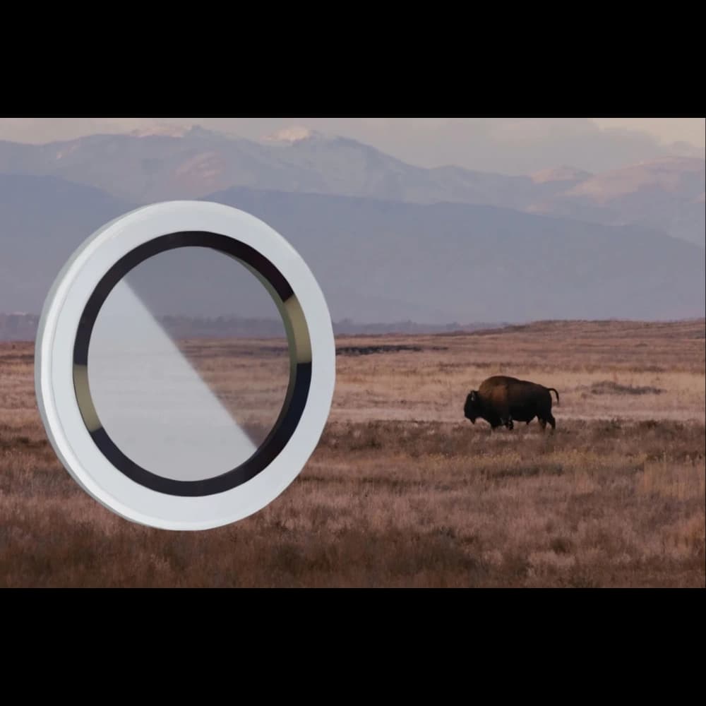 Bizon Glass Snap Lens Apple iPhone Air white frame - 3