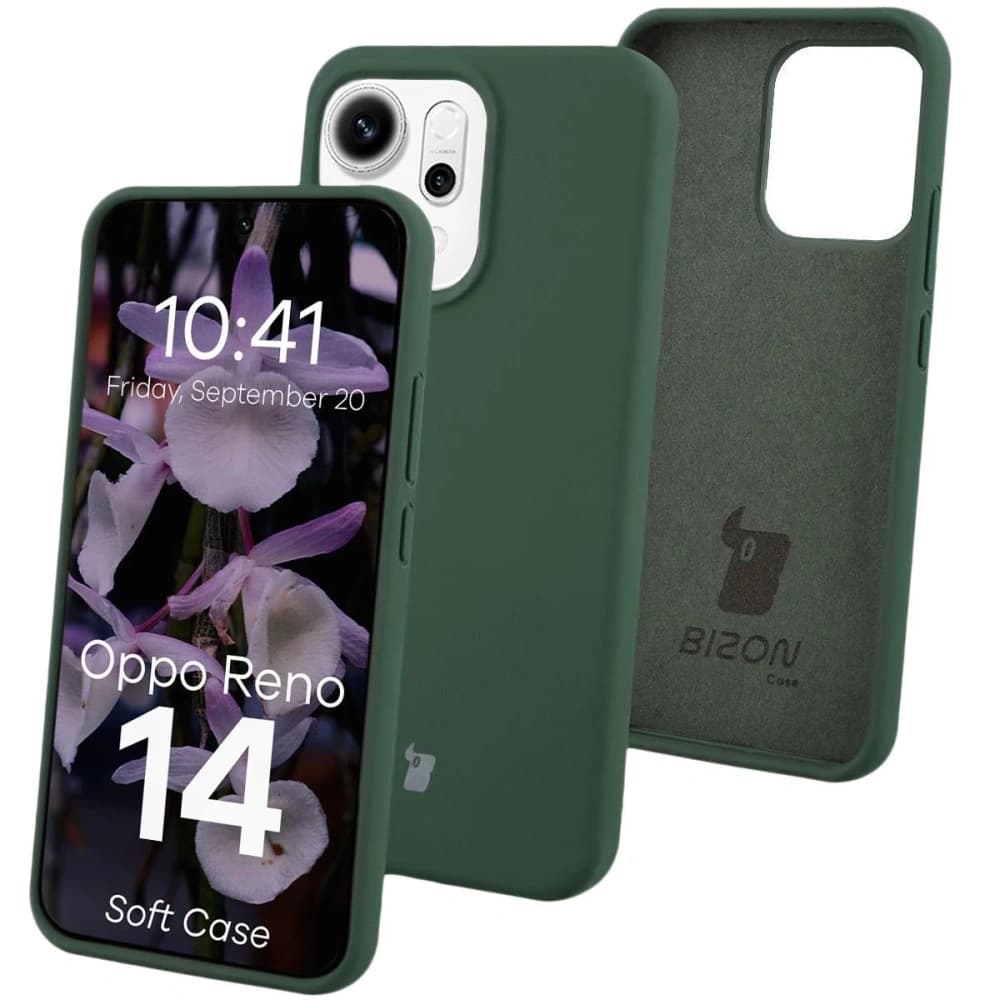 Bizon Soft Case Oppo Reno 14 dunkelgrün - 1