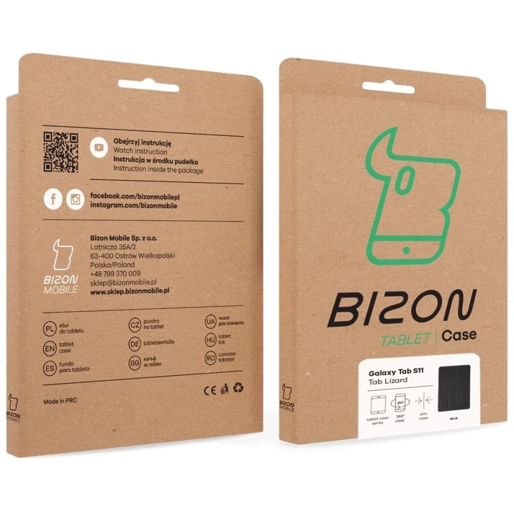 Bizon Case Tab Lizard Samsung Samsung Galaxy Tab S11 black - 10