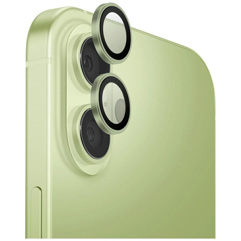 UNIQ Optix Aluminium Camera Lens Protector Apple iPhone 17 with an applicator green - 1