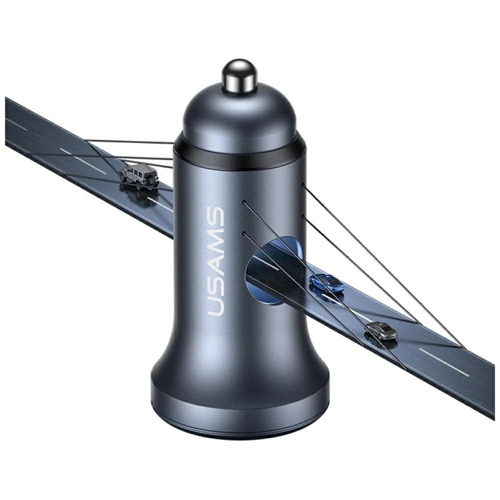 USAMS CC320 Aluminium Auto-Ladegerät 2,4A 2xUSB-A tarnisch - 3