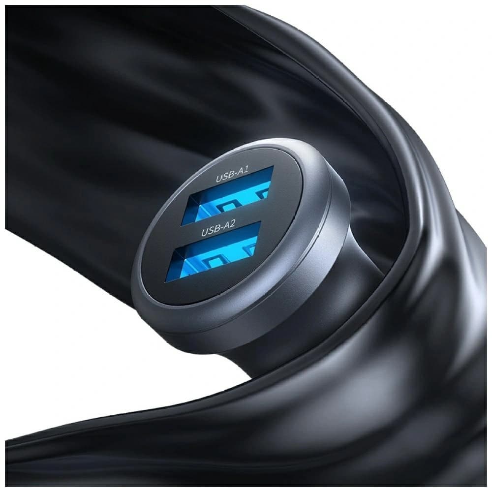 USAMS CC320 Aluminium Auto-Ladegerät 2,4A 2xUSB-A tarnisch - 4