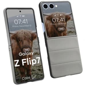 Pancerne etui Bizon Case Tur do Samsung Galaxy Z Flip7 szare