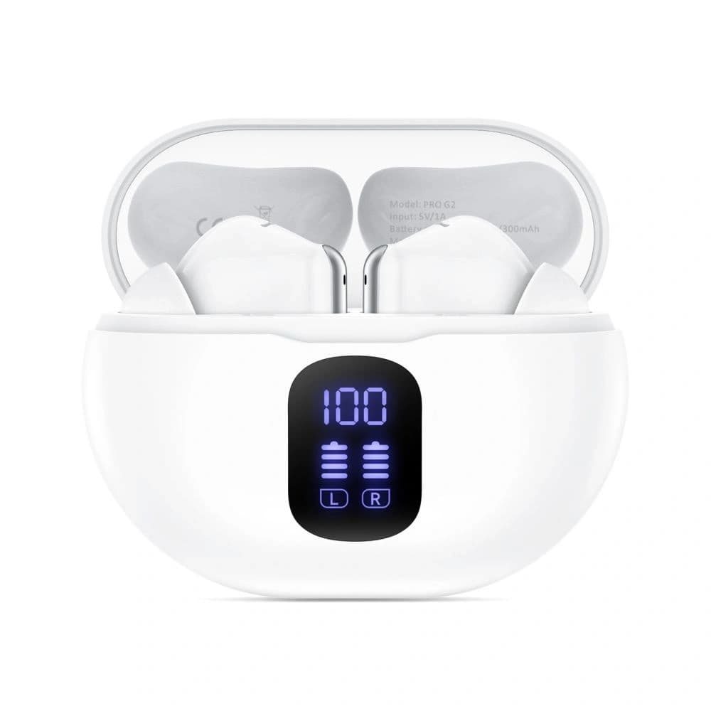 Tech-Protect UltraBoost TWS Earphone Pro G2 White Wireless In-Ear Headphones - 3