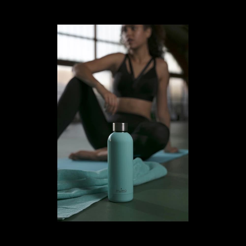 Puro Edelstahl Thermoflasche Hot&Cold 350ml (Hellblau) - 3
