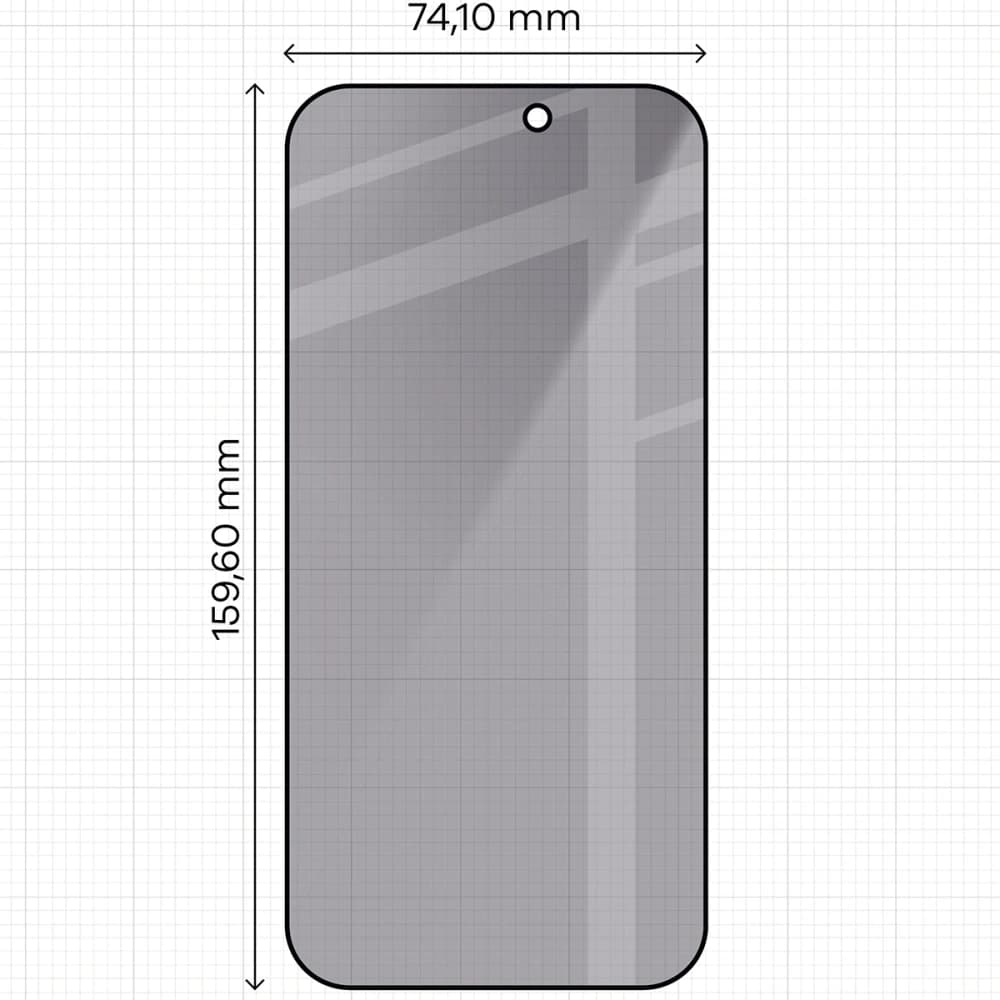 Bizon Glass Edge Shadow Apple iPhone 17 Pro Max getönt mit einem schwarzen Rahmen - 2