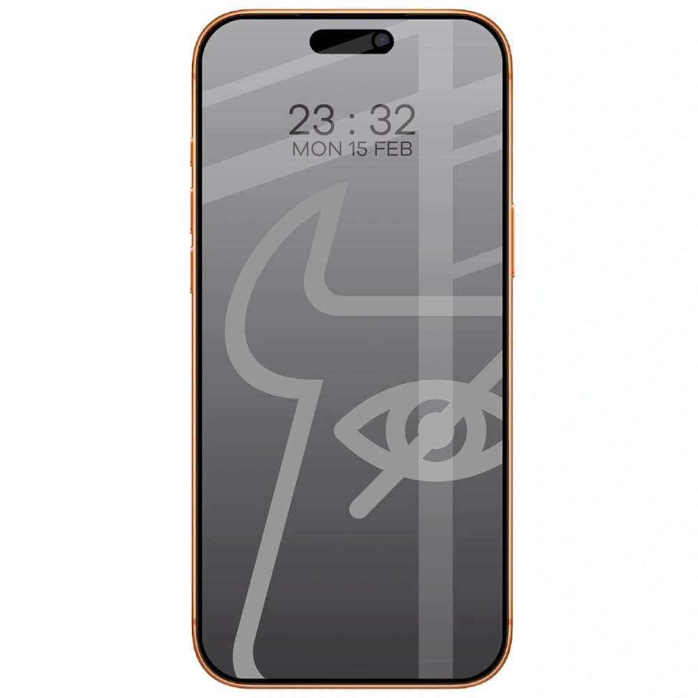 Bizon Glass Edge Shadow Apple iPhone 17 Pro Max getönt mit einem schwarzen Rahmen - 3