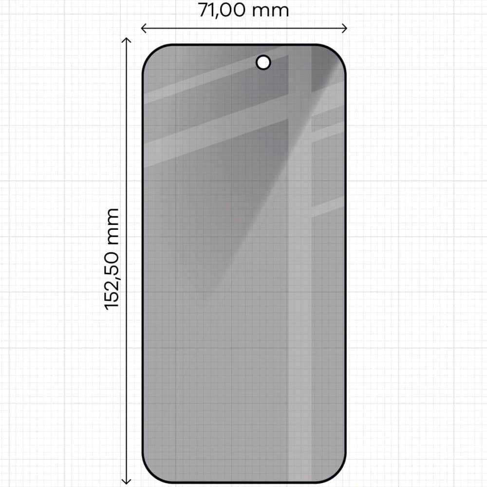 Bizon Glass Edge Shadow Apple iPhone Air tinted with a black frame - 2