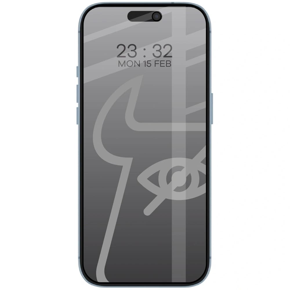 Bizon Glass Edge Shadow Apple iPhone Air tinted with a black frame - 3