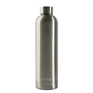 Puro Edelstahl Thermoflasche Hot&Cold 1000ml (Metallic Silber)