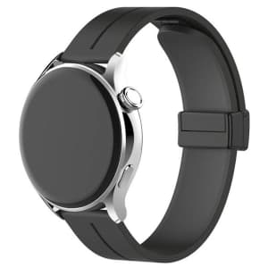 Bizon Armbanduhr Silikon L Schnellverschluss 18mm schwarz