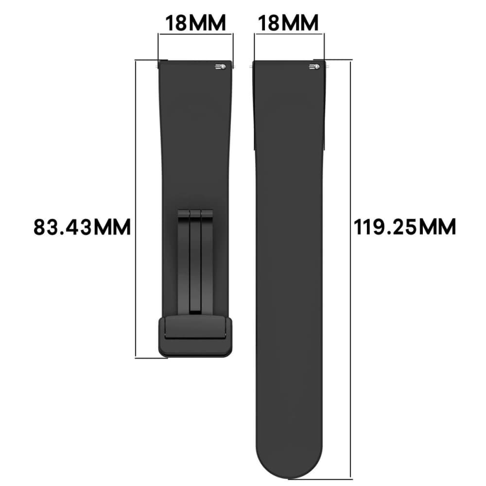 Bizon Strap Watch Silicone L Quick Release 18mm black - 2