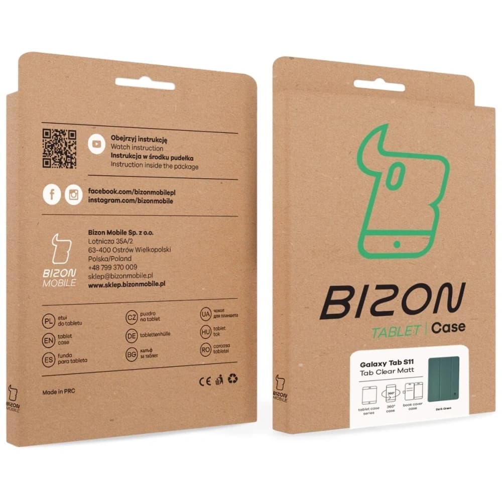Bizon Case Tab Klar Matt Samsung Galaxy Tab S11 dunkelgrün - 9