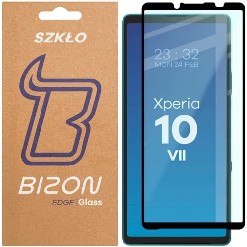 Bizon Glass Edge 2 Sony Xperia 10 VII black frame