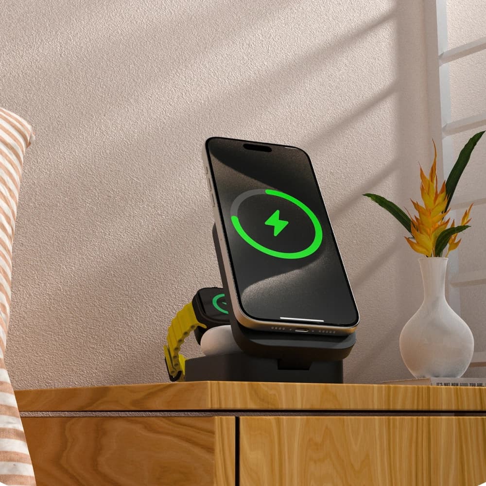 Stacja ładująca 3 w 1 Dudao A11 Max indukcyjna kompatybilna z MagSafe - szara - 3