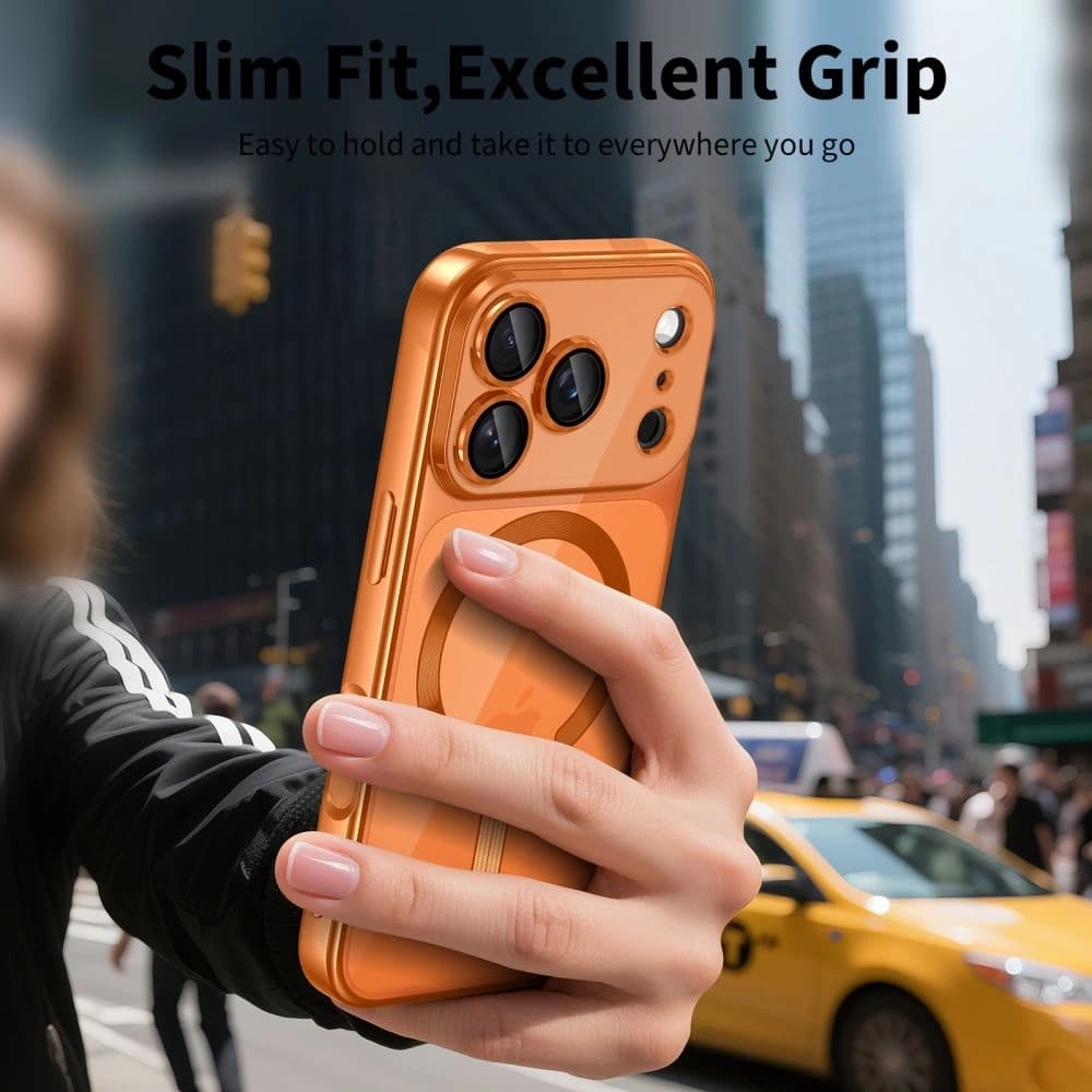 Tech-protect Magflex Magsafe Iphone 17 Pro Max Shiny Cosmic Orange - 5