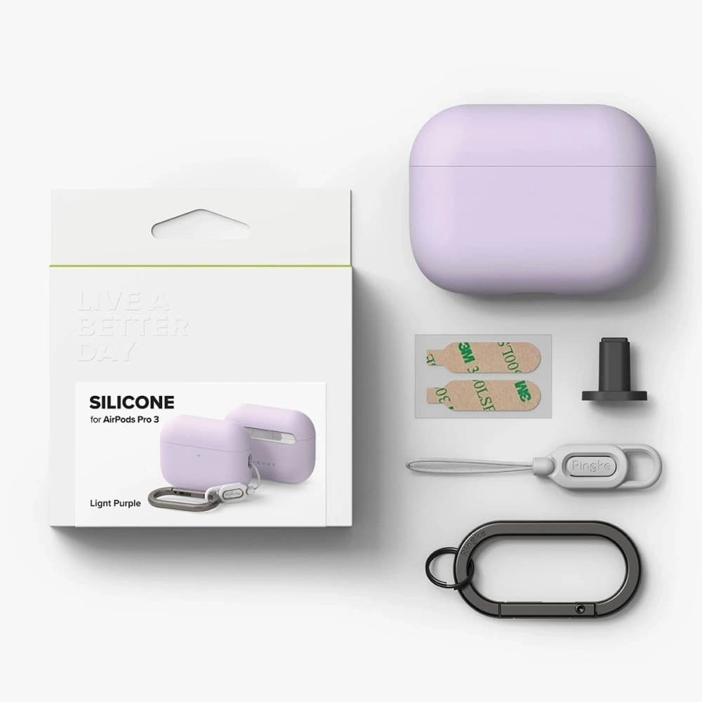 Ringke Silicone Apple Airpods Pro 3 Light Purple - 6
