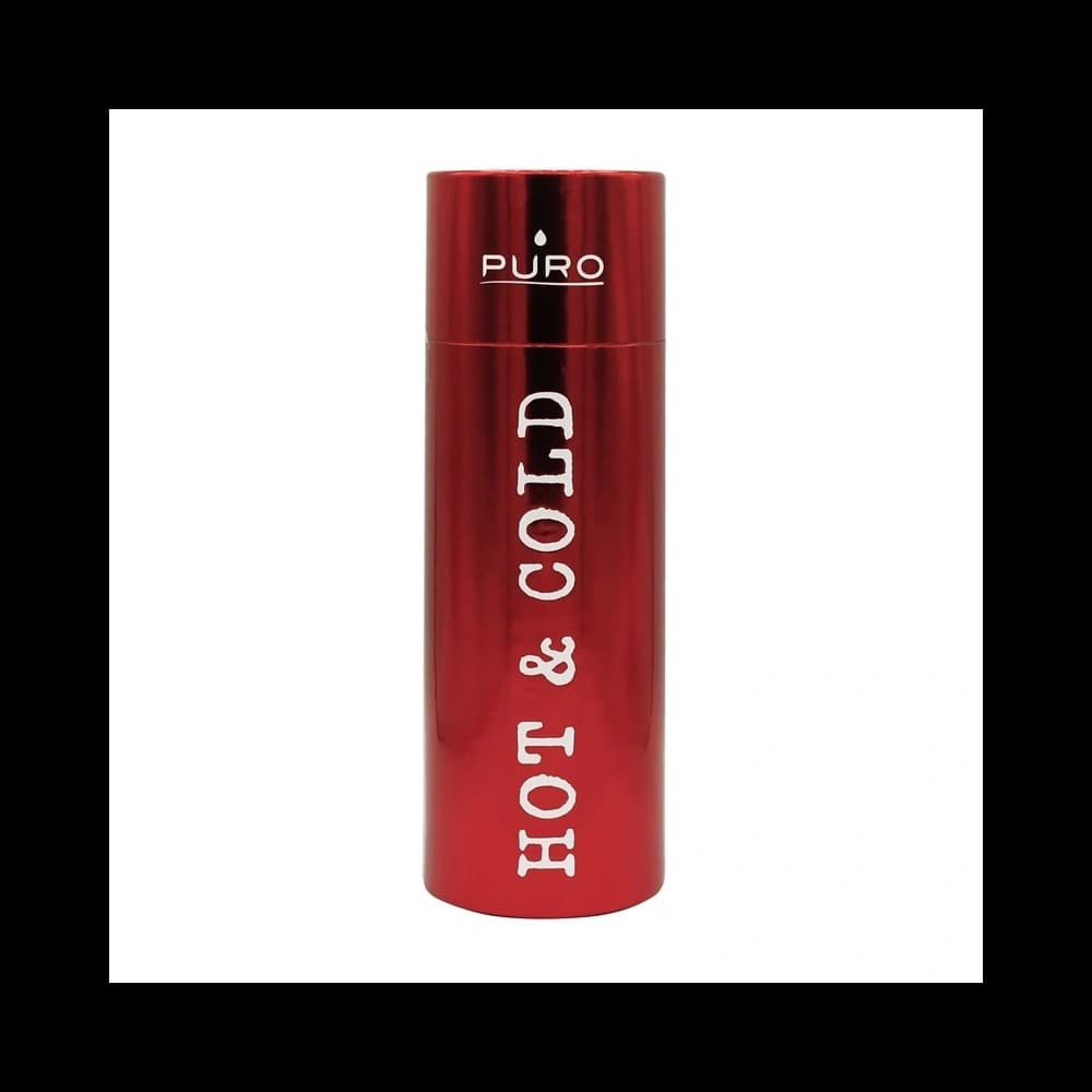 Puro Edelstahl Thermoflasche Hot&Cold 500ml (Metallic Rot) - 2