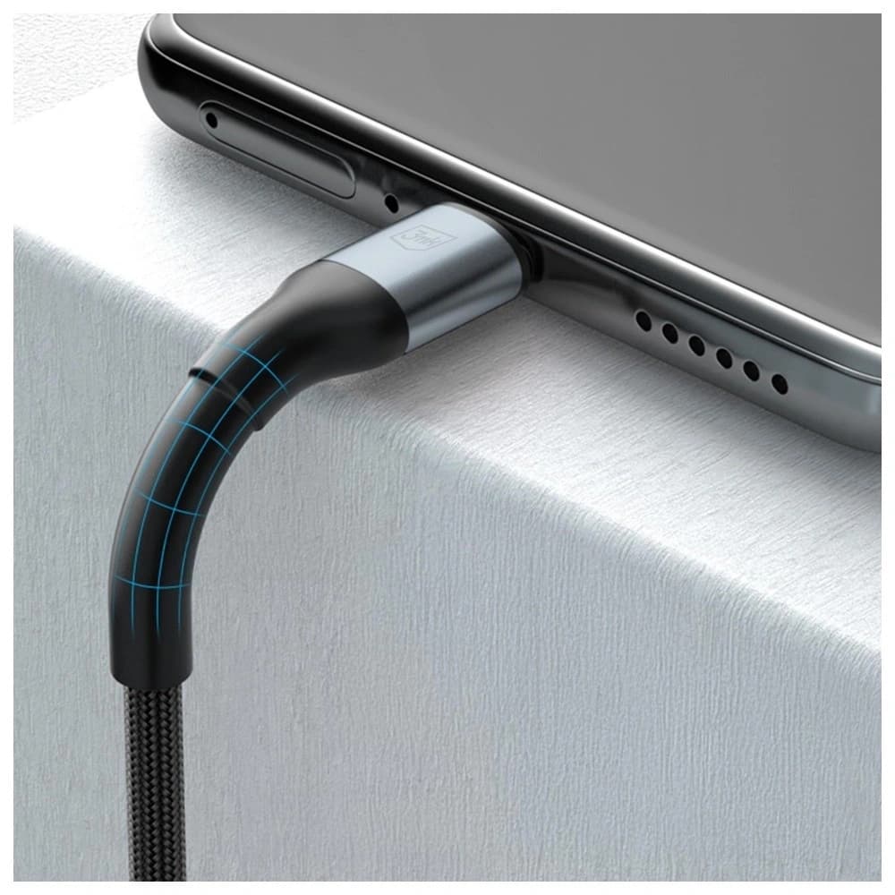Kabel 3MK Hyper Cable N-SERIES USB-A do  USB-C 1m 9V/2A 18W QC 3.0 czarny - 5