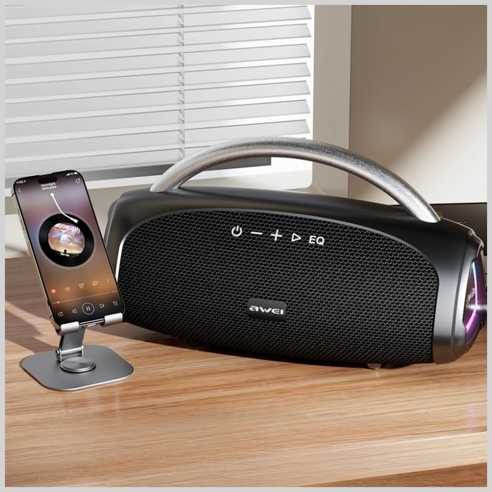 AWEI KA39 100W Bluetooth 5.3 Tragbarer Kabelloser Lautsprecher schwarz - 5