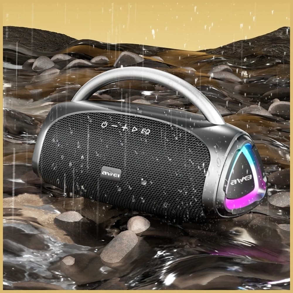 AWEI KA39 100W Bluetooth 5.3 Tragbarer Kabelloser Lautsprecher schwarz - 7