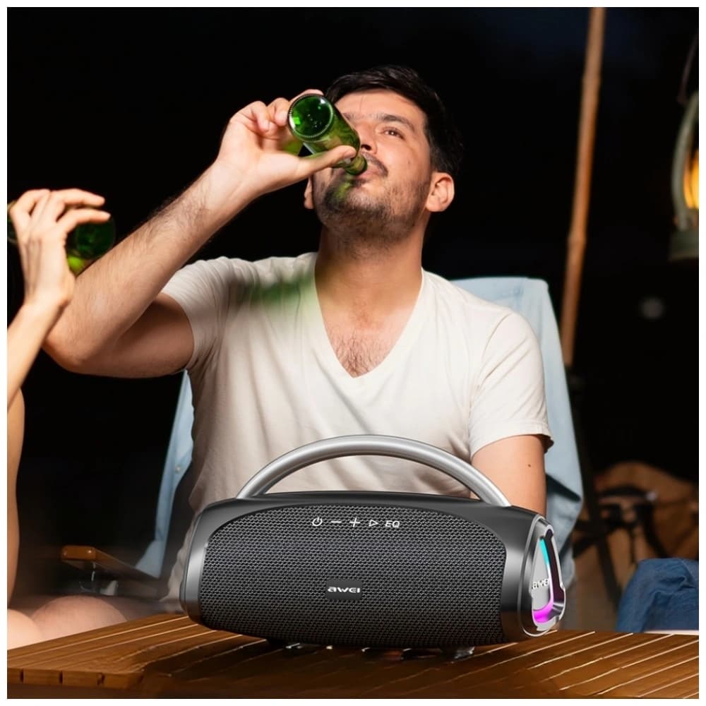 AWEI KA39 100W Bluetooth 5.3 Tragbarer Kabelloser Lautsprecher schwarz - 10