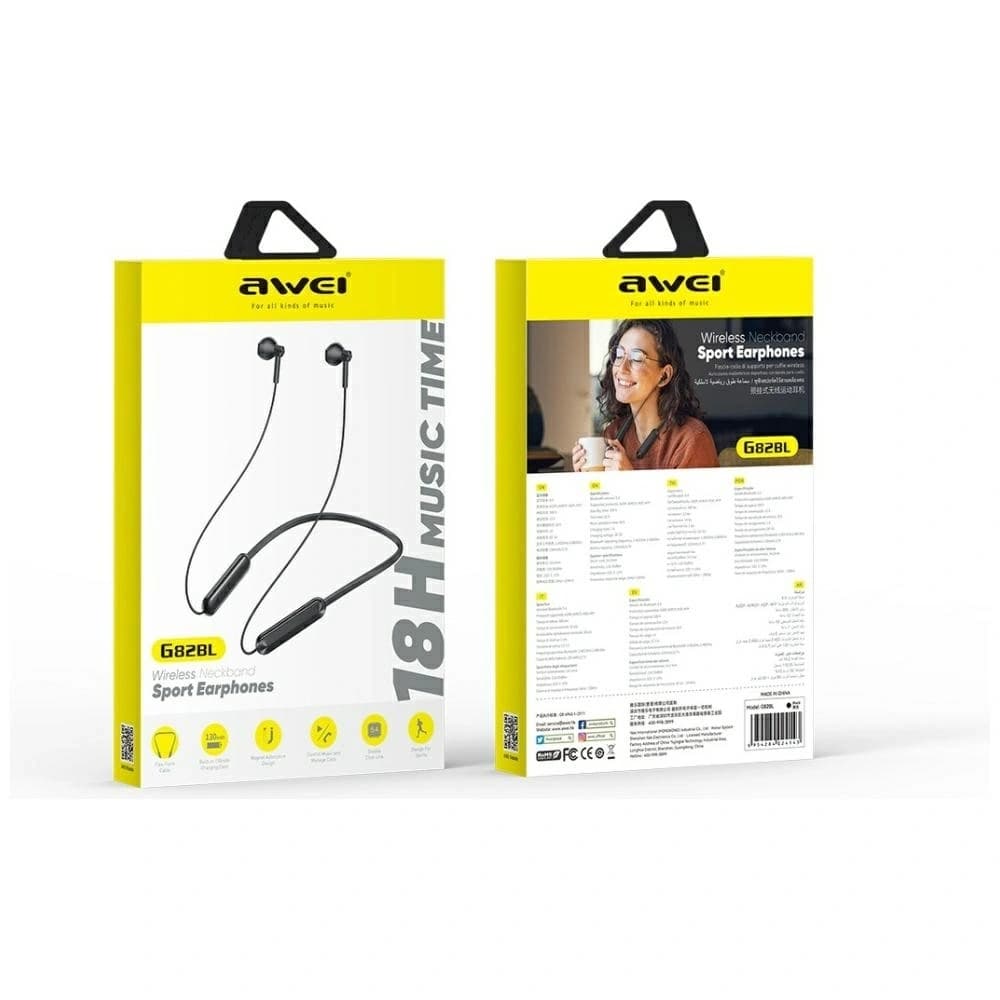 AWEI G82BL Sports Bluetooth Earphones black - 7