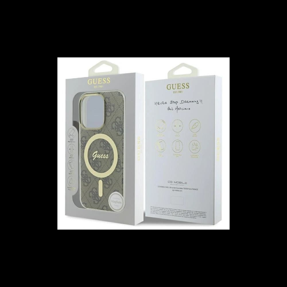 Guess Apple iPhone 16 Pro hardcase IML 4G MagSafe brown - 7