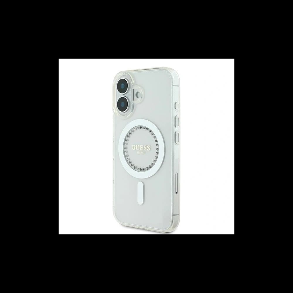 Guess Apple iPhone 16 Plus hardcase IML Rhinestones MagSafe white - 2