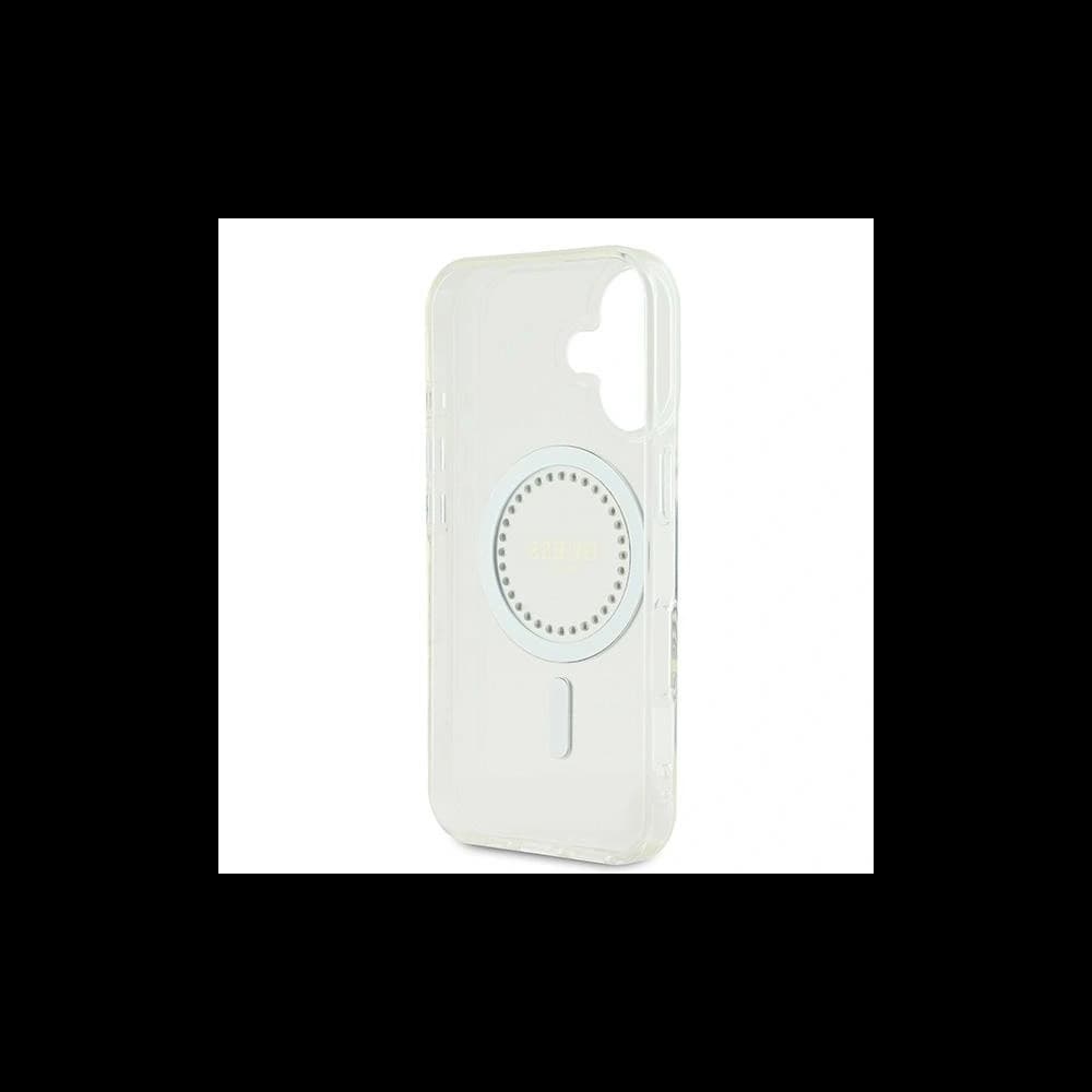 Guess Apple iPhone 16 hardcase IML Rhinestones MagSafe white - 7