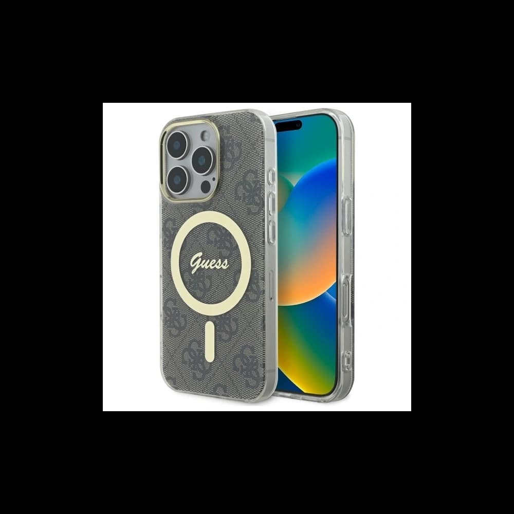 Guess Apple iPhone 16 Pro Max hardcase IML 4G MagSafe brown - 1