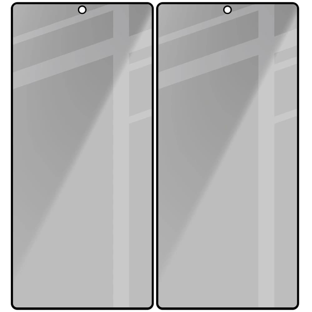 Bizon Glass Edge Shadow Duo Samsung Galaxy S25 Ultra getönt mit einem schwarzen Rahmen [2 PACK] - 4