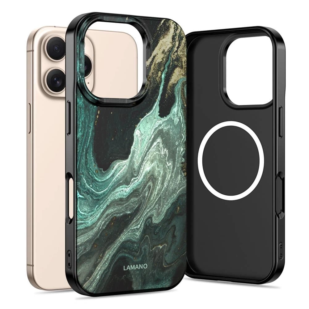 Etui Tech-Protect Lamano MagSafe do Apple iPhone 16 Pro Verde Aura - 1