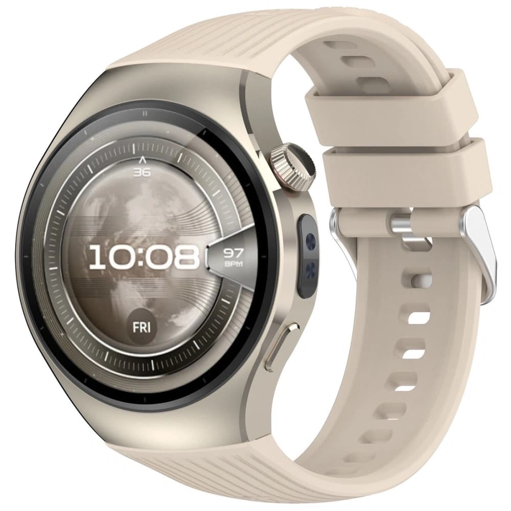 Bizon Armband Uhr Silikon T Huawei Uhr 5 46mm beige - 1