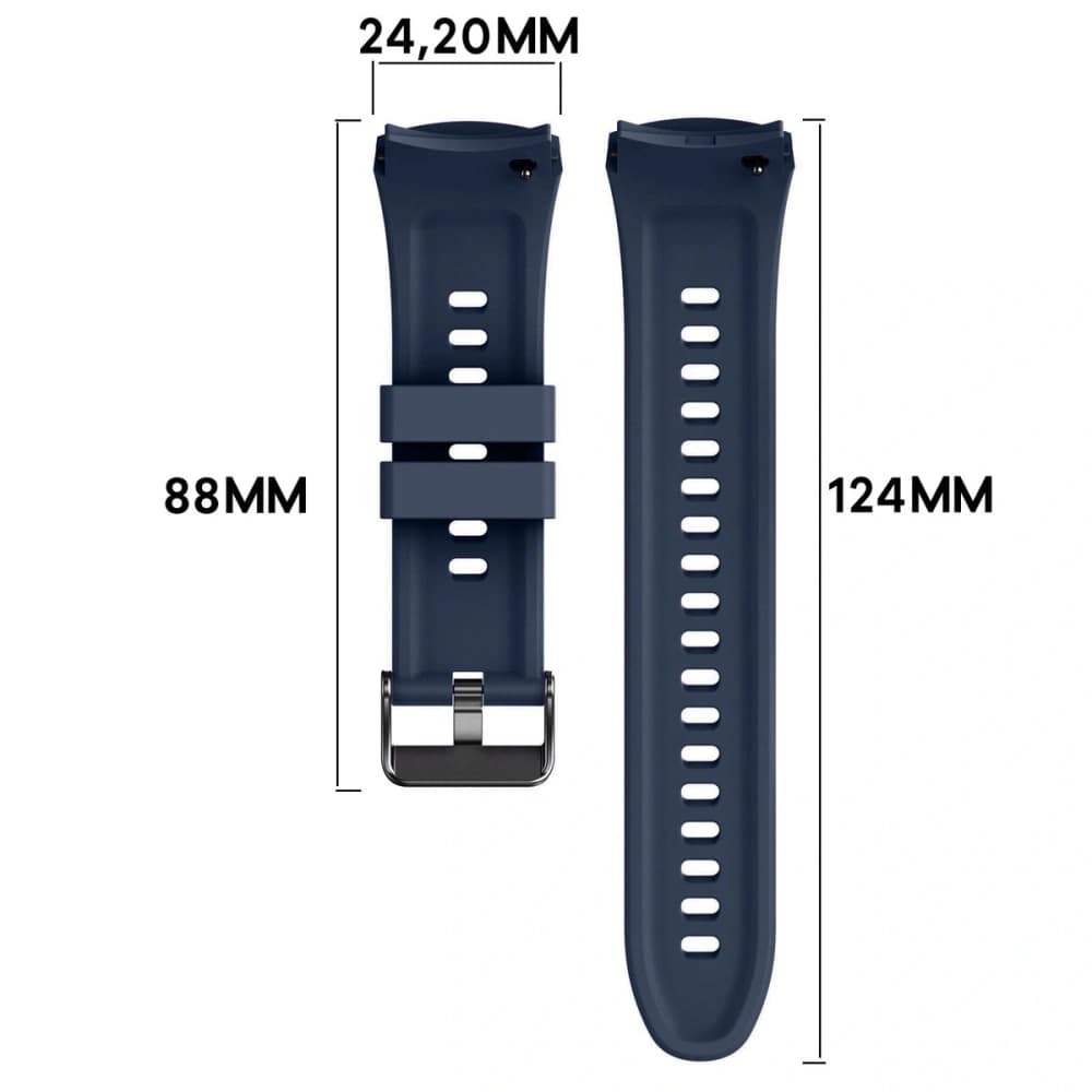 Bizon Armband Uhr Silikon T Huawei Uhr 5 46mm navy blau - 2