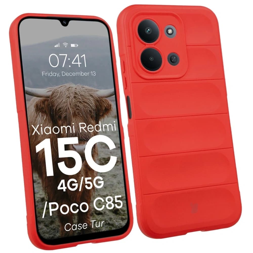 Bizon Case Tur Xiaomi Redmi 15C 4G / 5G / POCO C85 4G rot - 1