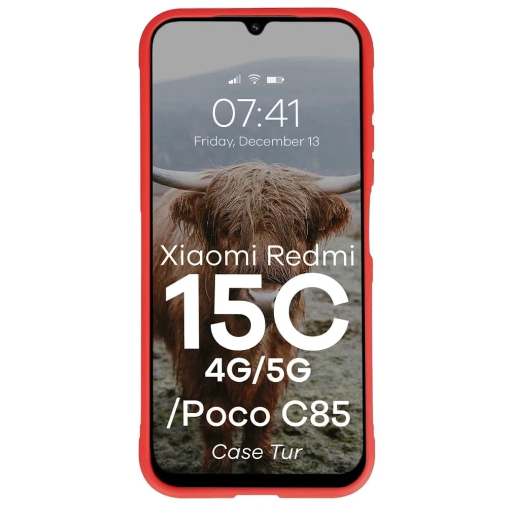 Bizon Case Tur Xiaomi Redmi 15C 4G / 5G / POCO C85 4G rot - 5
