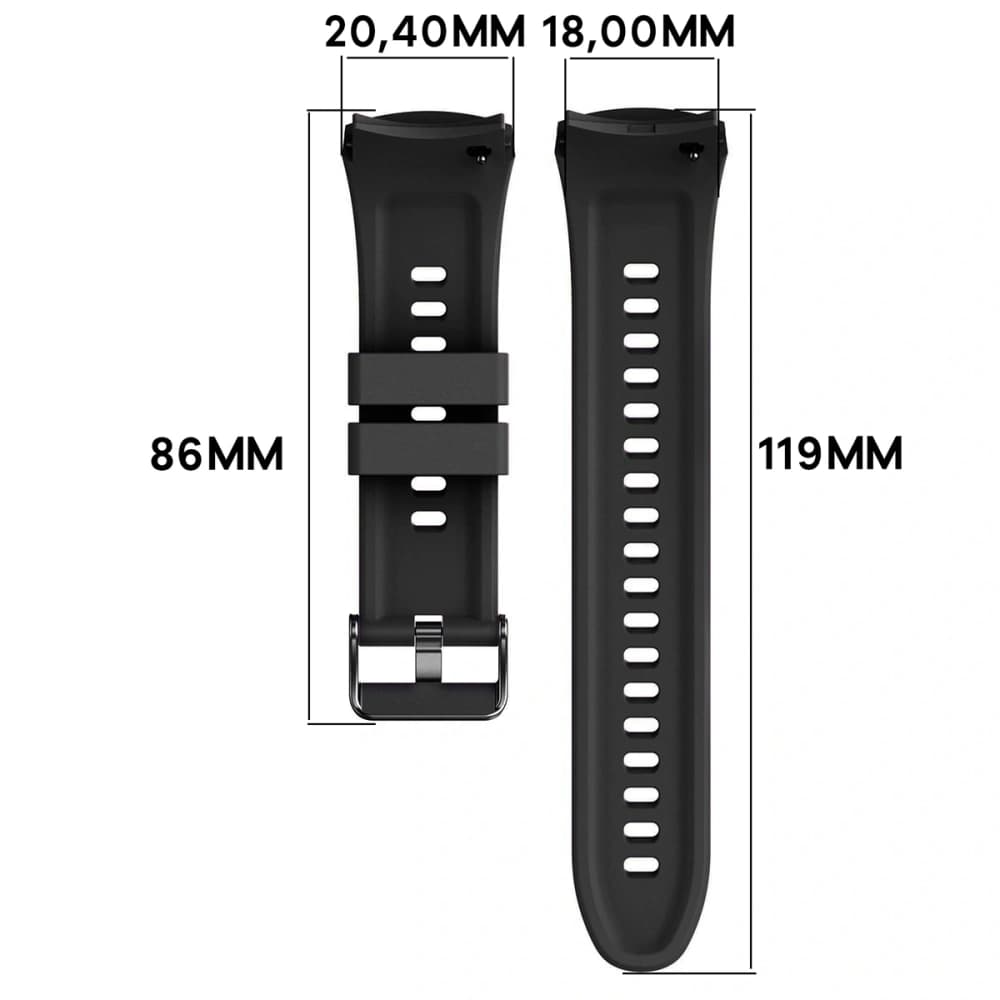 Bizon Armband Uhr Silikon T Huawei Watch 5 42mm schwarz - 2