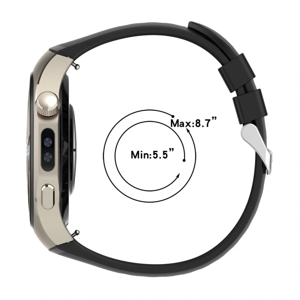 Bizon Armband Uhr Silikon T Huawei Watch 5 42mm schwarz - 4