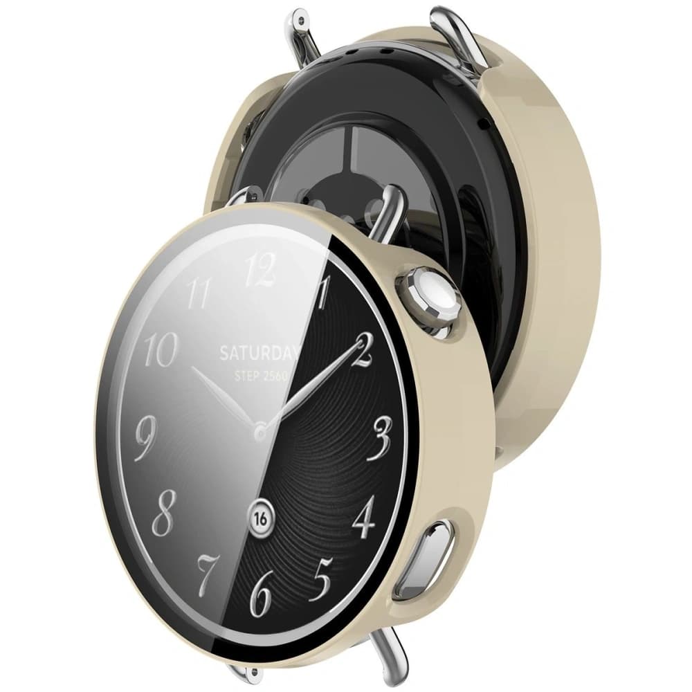 Bizon Case+Glass Watch Xiaomi Watch S4 41mm beige - 1