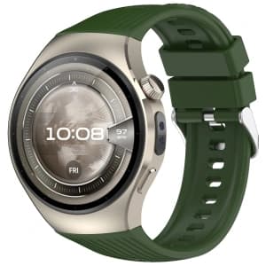 Bizon Strap Watch Silicone T Huawei Watch 5 42mm dark green