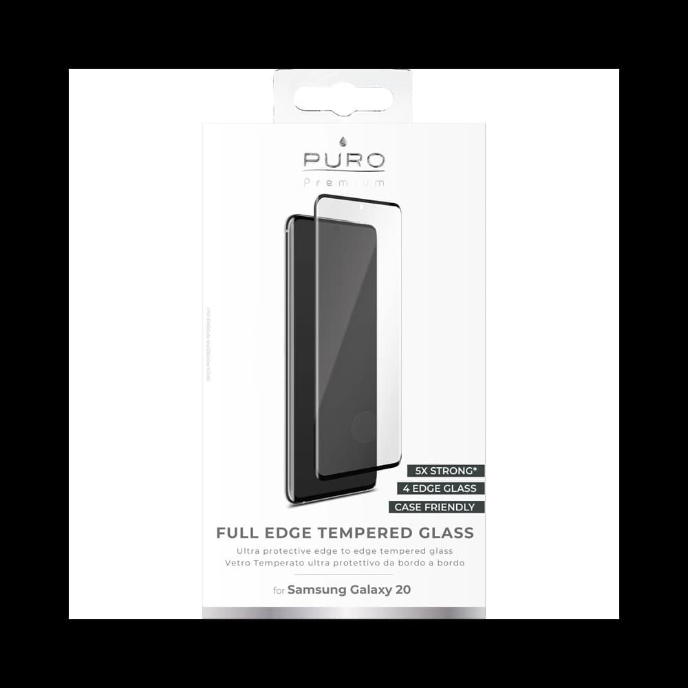 Samsung PURO Premium Full Edge Tempered Glass Case Friendly Galaxy S20 (schwarzer Rahmen) gehärtetes Glas - 2
