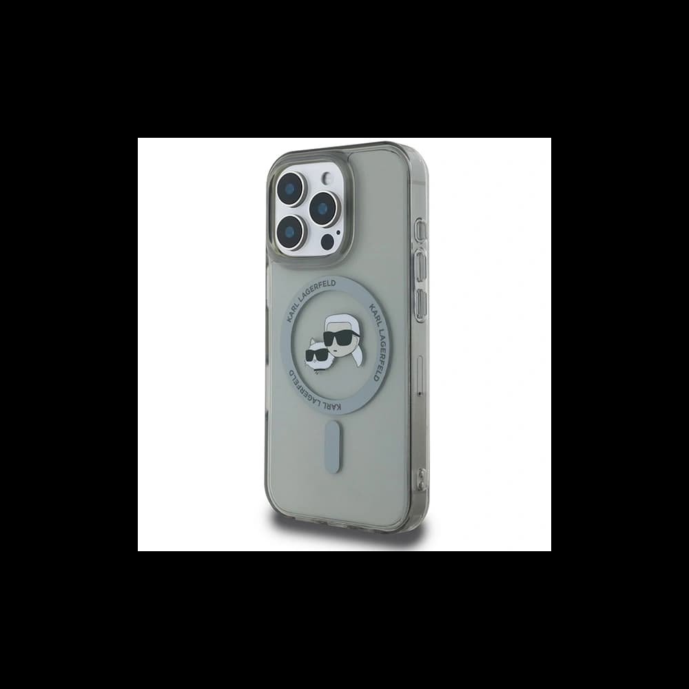 Karl Lagerfeld Apple iPhone 16 Pro hardcase IML Metal Karl&Choupette Head MagSafe black - 2