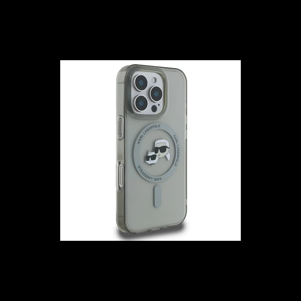 Karl Lagerfeld Apple iPhone 16 Pro hardcase IML Metal Karl&Choupette Head MagSafe black - 4