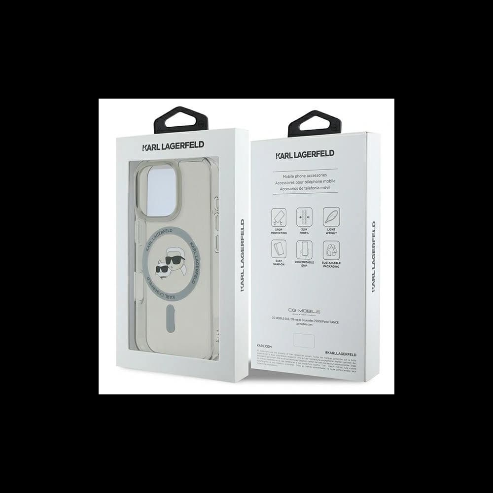 Karl Lagerfeld Apple iPhone 16 Pro hardcase IML Metal Karl&Choupette Head MagSafe black - 8