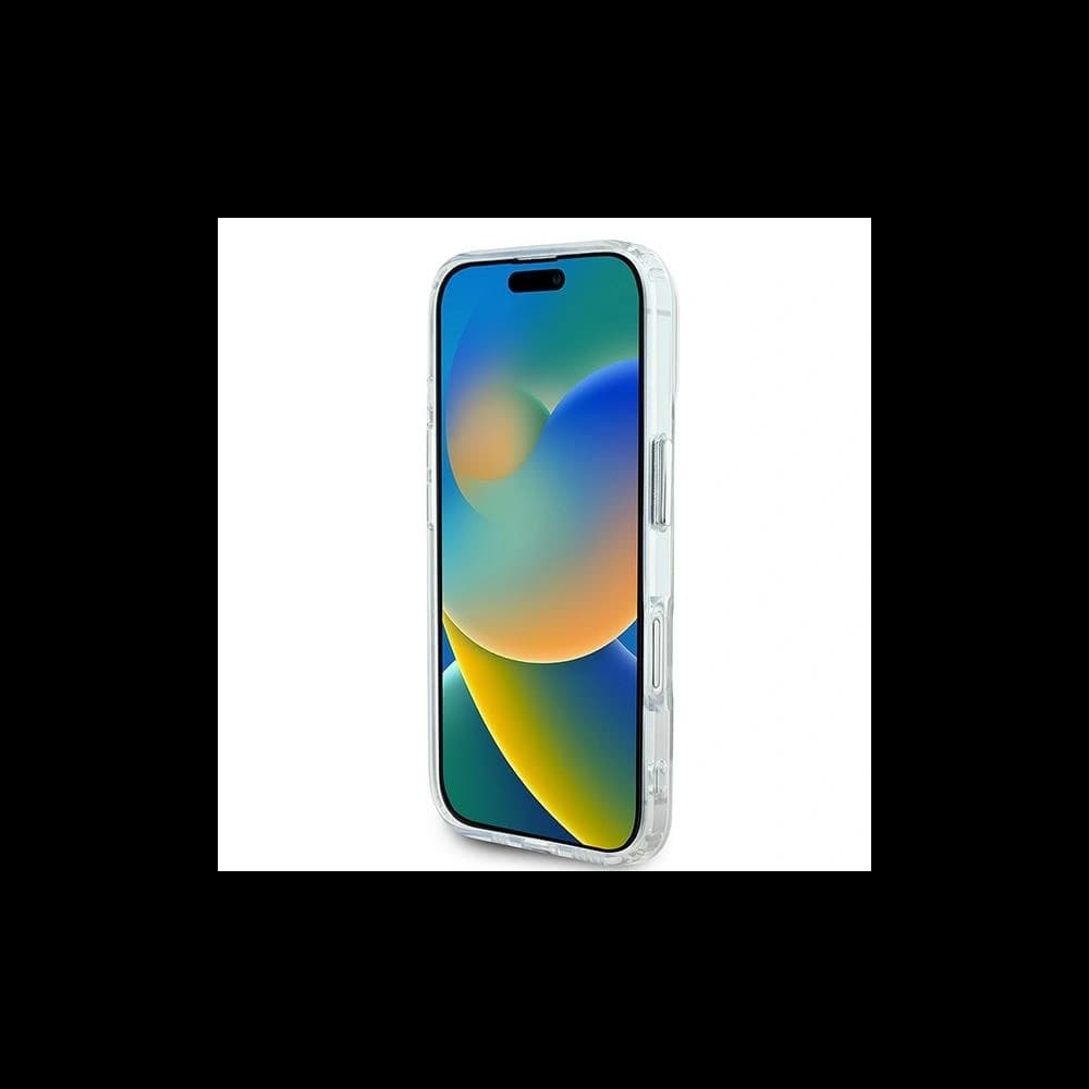 Karl Lagerfeld Apple iPhone 16 Plus Hardcase IML Metall Karl&Choupette Kopf MagSafe weiß - 5