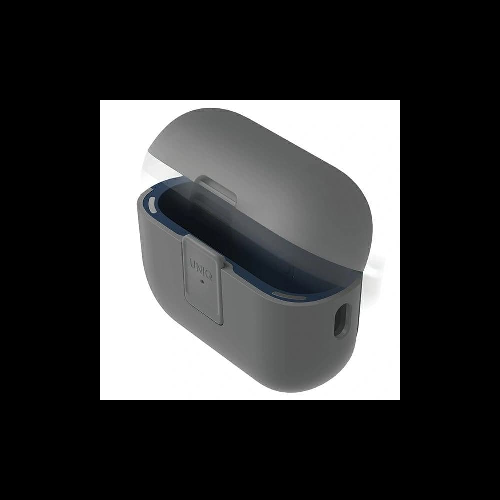 Etui UNIQ Clyde Lock Case do Apple AirPods Pro 2 szaro-niebieski/chalk grey-marine blue - 2