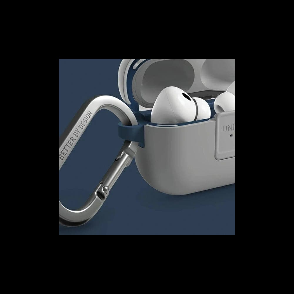 Etui UNIQ Clyde Lock Case do Apple AirPods Pro 2 szaro-niebieski/chalk grey-marine blue - 4