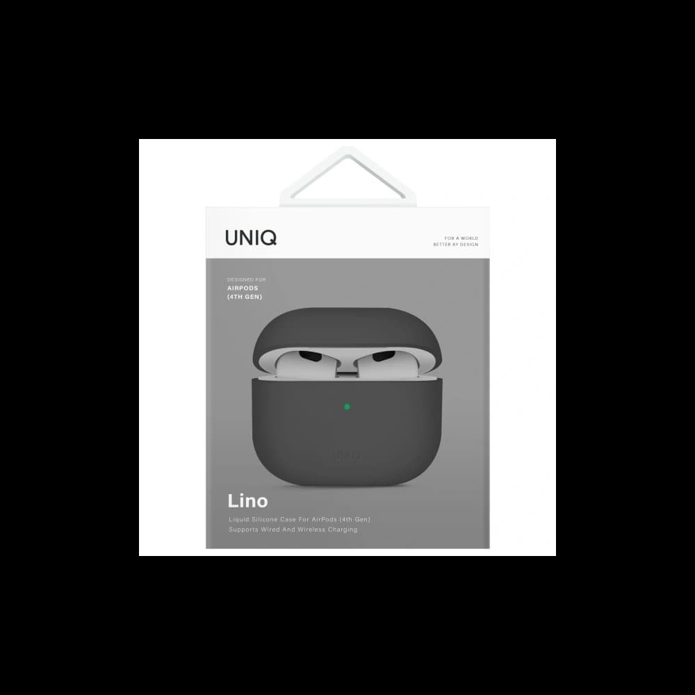 UNIQ Lino Apple AirPods 4 Silikon aschgrau - 6
